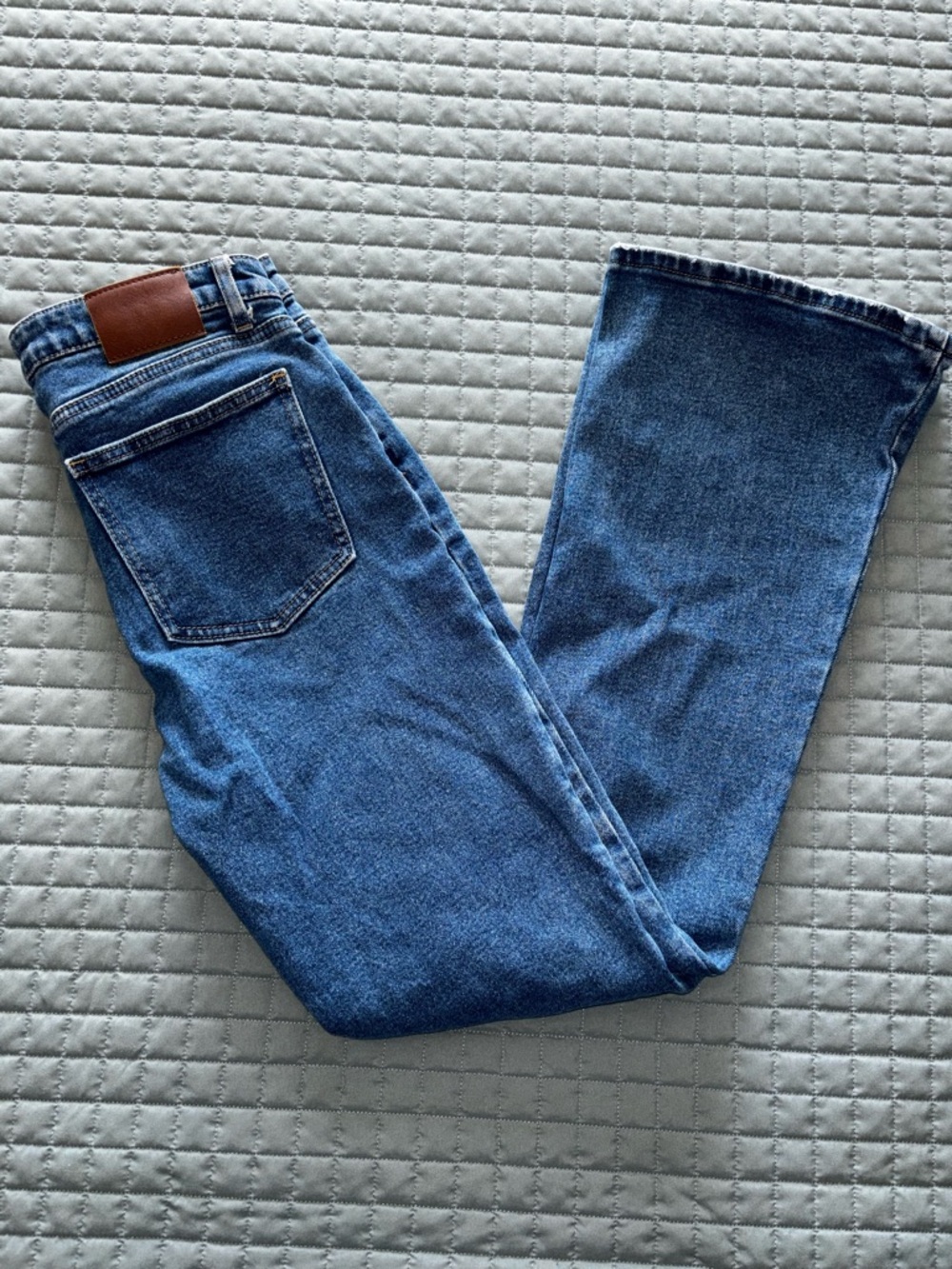 Ashley Mason Womens Jeans Flare Medium Wash Mid-Rise Stretch Premium Size 7/28